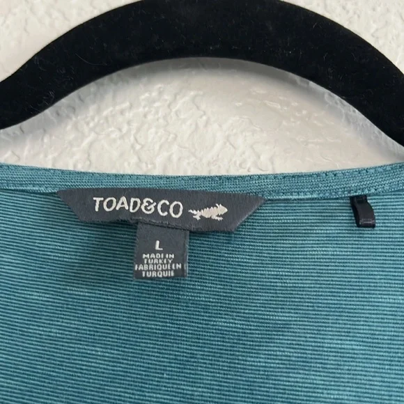 Toad&Co Cue Wrap Sleeveless Dress In Hydro Color . Size Large - Picture 3 of 11